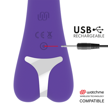 Vibratore con doppio stimolo, 10 modalità, silicone waterproof